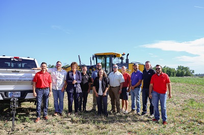 A picture of Gen Y Hitch Groundbreaking with tractor