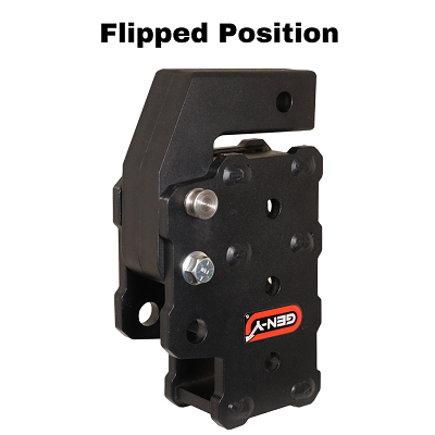 A picture of a Gen-Y Phantom drop hitch in the flipped position