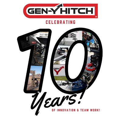 A picture of the Gen-Y Hitch 10th Anniversary Logo