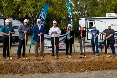 A picture of Airxcel executives breaking ground on new Wichita facility