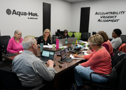 A picture of attendees at Aqua-Hot's all female training course in Frederick, Colorado.