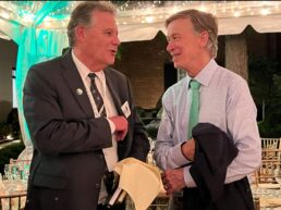 A picture of Outdoor Hospitality Industry (OHI) President and CEO Paul Bambei talking with Sen. John Hickenlooper (D-Colo.).