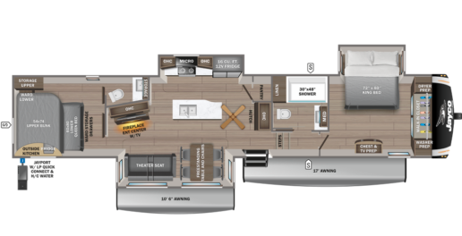 A picture of the Eagle 2024 fifth wheel floorplan.