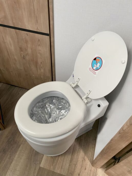 A picture of Laveo's Dry Flush Toilet.