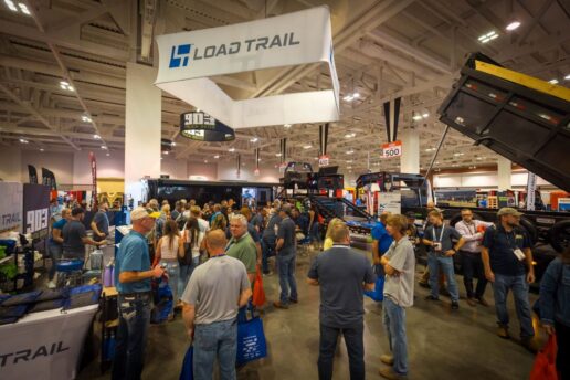 A picture of the North American Trailer Dealer Association (NATDA) Trailer Show Expo Hall.