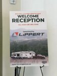 A picture of the NTP-Stag reception sign sponsored by Lippert on Jan. 14.