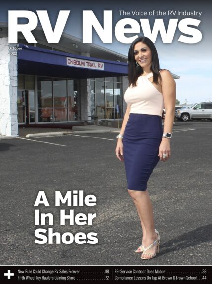 The October 2022 cover of the digital edition of RV News magazine