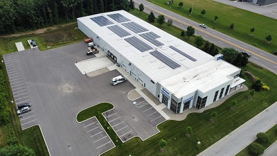 A picture of Truma rooftop solar panels
