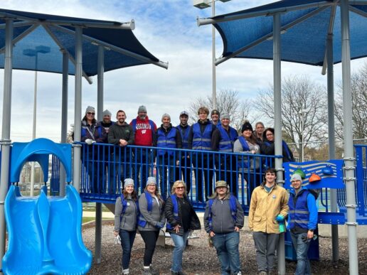 A picture of Truma volunteers at High Dive Park.