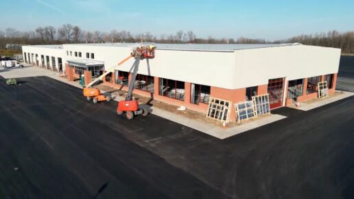 A picture of Wilkins RV's Waterloo location under construction.