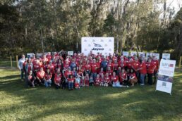 A picture of volunteers at the seRV With Purpose event at the Jayco Jubilee in Tampa, Florida, Jan. 17.