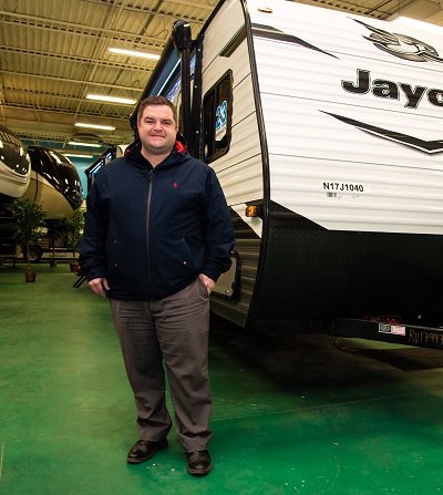 A picture of Mike Garrick, who was promoted from GM of RV Canada to VP Eastern Ontario at Leisure Days RV Group