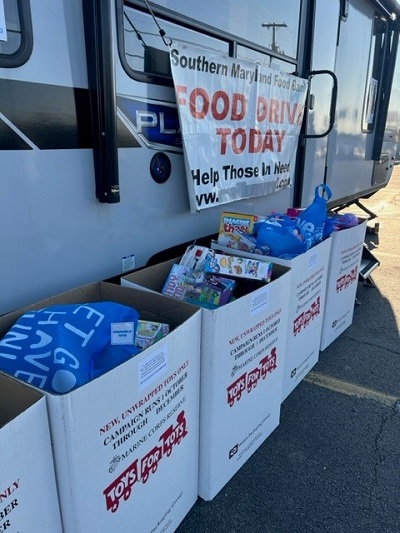 A picture of toys collected at Economy RV's holiday event.