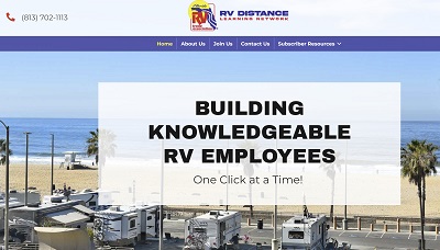 A screenshot of the FRVTA Dealer Resource Network website.