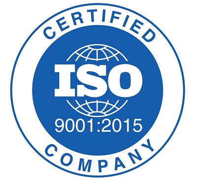 A picture of the ISO certification logo