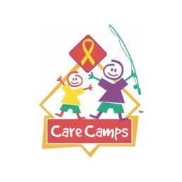 A picture of the Care Camps logo with cartoon children in a diamond and the Care Camps name below them.