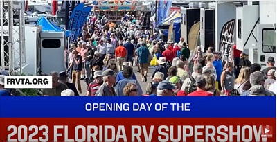 A screenshot of the opening frame of the FRVTA YouTube video recapping the first day of the 2023 Tampa SuperShow