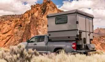 A picture of a Cube Series in-truck camper