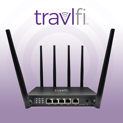 A picture of the TravelFi XTR Router