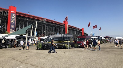 A picture of the California RV Show Outside in 2019