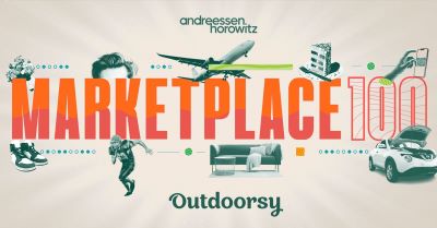 A picture of the Marketplace 100 Award graphic in orange block letters with various travel graphics surrounding the letters