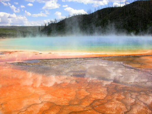 A picture of a pool at Yellowstone National Park