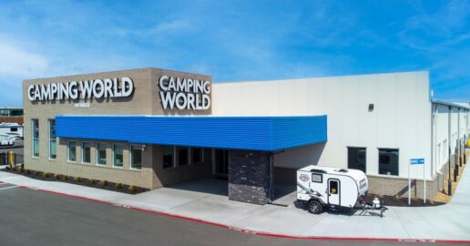 An exterior picture of the new Camping World store in Branson, Missouri.