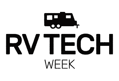 A picture of the black and white RV Tech Week Logo