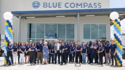 Blue Compass RV holds a ribbon-cutting during a re-branding of its store in Texas.