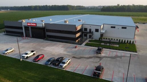 A picture of Gen-Y Hitch's new headquarters and operations facility in Nappanee, Indiana.,