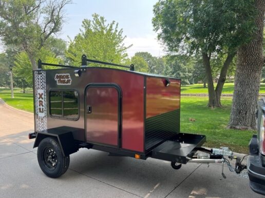 A picture of the exterior of the 2024 Radical Trailer overland trailer.