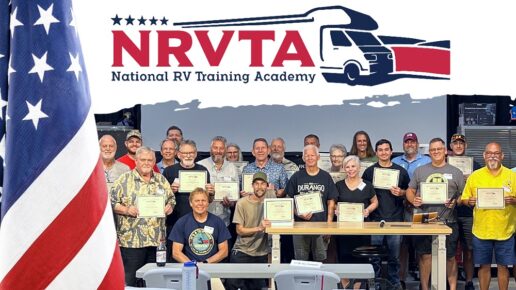 A picture of a group of veterans celebrating their NRVTA class passage.