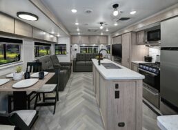 A picture of the interior of a 2024 Ember RV Touring Edition 29MRS