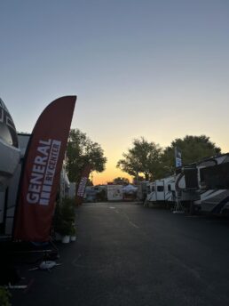 A picture of the General RV display at America's Largest RV Show in Hershey, Pennsylvania.