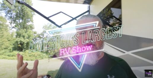A screenshot of RV Family Life's video previewing the 2023 Hershey RV Show.