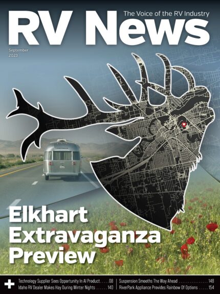 The September 2023 cover of the digital edition of RV News magazine