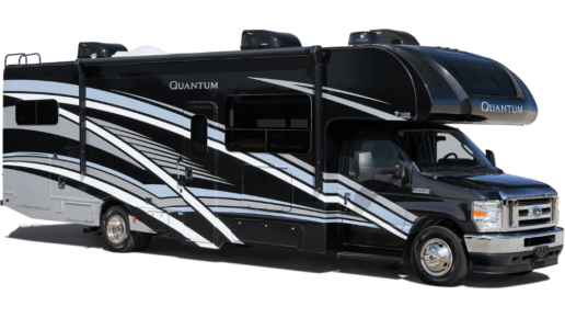 A picture of the exterior of a 2024 Thor Motor Coach Quantum Type C motorhome.