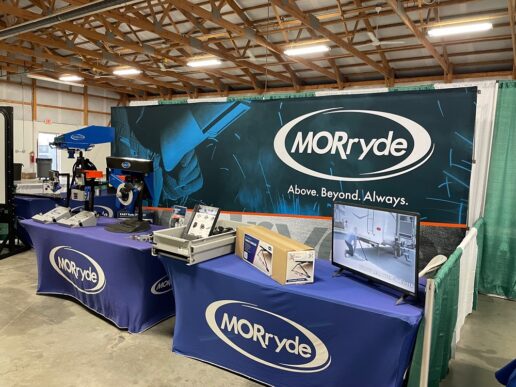 A picture of MORryde's trade show booth.