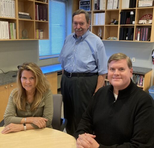 A picture of RVDA Director of Finance Hank Fortune (top), who is retiring in January 2024 and is succeeded by Margaret Mulderry (left). Patrick Calpin (right) joins the RVDA staff as director of partnerships.