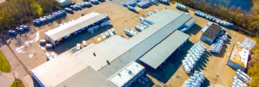 A picture of a bird's eye view of Fun Town RV Factory Connect.