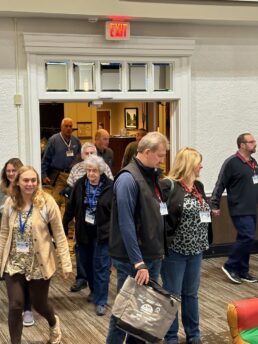 A picture of attendees entering the show floor at the 2023 Keller Marine & RV Accessory Show.