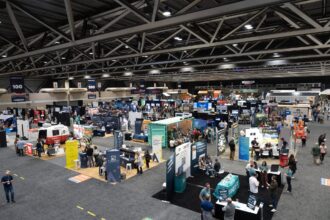 A picture of the OHCE2023 exhibit floor. OHCE2023 had record numbers of vendors and attendees.