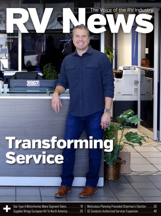 The December 2023 cover of the digital edition of RV News magazine