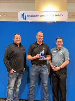 A picture of the Northern Wholesale Supply award winners.