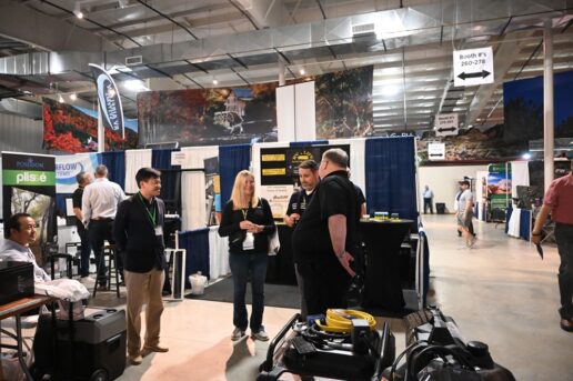 A picture of exhibitors at the 2023 RV/ MH Hall of Fame Supplier's Show.