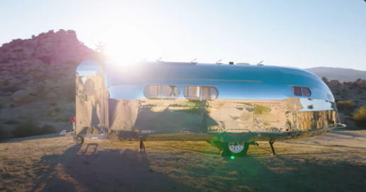 A picture of a thumbnail of the Bowlus factory tour video.