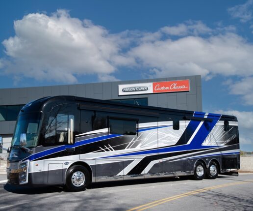 A picture of the 2025 Cornerstone motorhome.
