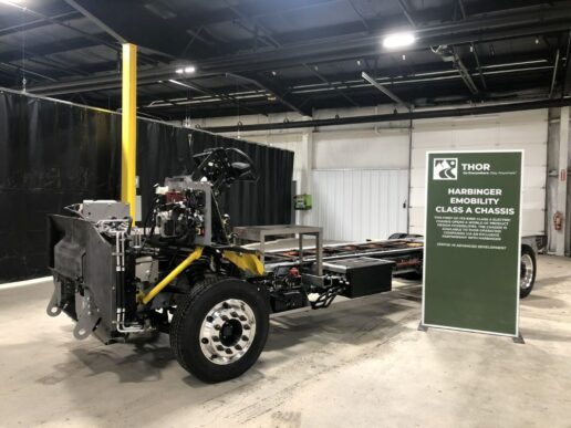 A picture of the Harbinger electric chassis.