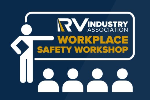 A picture of RVIA's Workplace Safety Workshop logo.
