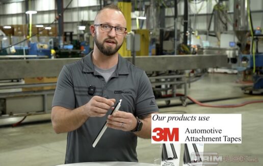A screenshot from a Trim-Lok video providing an overview of the company's screw cap cover.